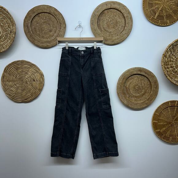 Bundle (2) Abercrombie Kids Jeans Girls 11/12 Low Rise Baggy High Rise Wide Leg - Picture 2 of 10